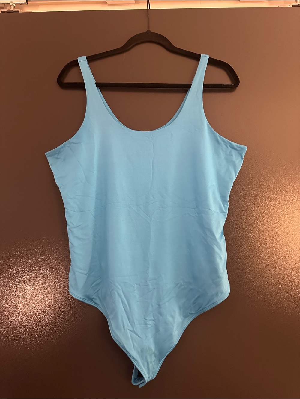 Abercrombie & Fitch Light Blue Scoop Neck Bodysuit